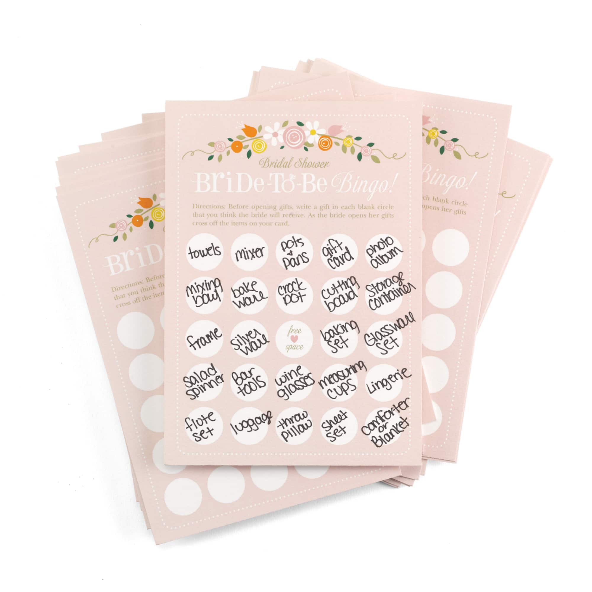 Hortense B. Hewitt Co. Bridal Shower Bride to Be Bingo